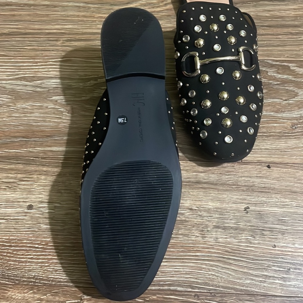 Flat embellished open back loafers - Picture 3 of 4